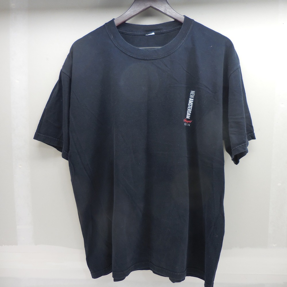 New Amsterdam Straight Gin Graphic T-Shirt Mens Black Short Sleeve Crewneck XL